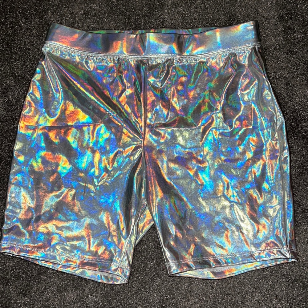 Forever 21 Irredescent biker shorts size S